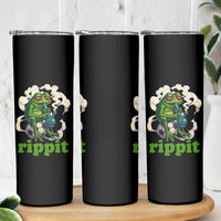 Rippit Stoner Frog Skinny Tumbler Smoking Weed Pot Marijuana Cannabis 420