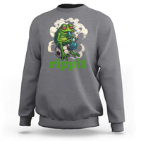 Rippit Stoner Frog Sweatshirt Smoking Weed Pot Marijuana Cannabis 420 - Wonder Print Shop