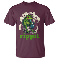 Rippit Stoner Frog T Shirt Smoking Weed Pot Marijuana Cannabis 420 - Wonder Print Shop