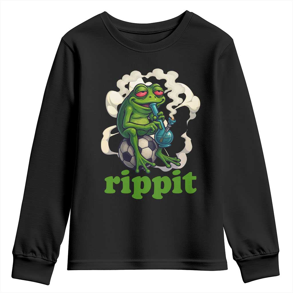 Rippit Stoner Frog Youth Sweatshirt Smoking Weed Pot Marijuana Cannabis 420 - Wonder Print Shop