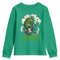 Rippit Stoner Frog Youth Sweatshirt Smoking Weed Pot Marijuana Cannabis 420 - Wonder Print Shop