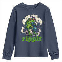 Rippit Stoner Frog Youth Sweatshirt Smoking Weed Pot Marijuana Cannabis 420 - Wonder Print Shop