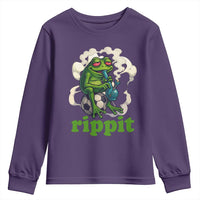 Rippit Stoner Frog Youth Sweatshirt Smoking Weed Pot Marijuana Cannabis 420 - Wonder Print Shop