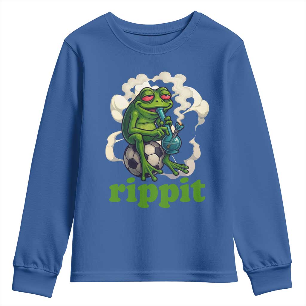 Rippit Stoner Frog Youth Sweatshirt Smoking Weed Pot Marijuana Cannabis 420 - Wonder Print Shop