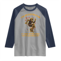 Funny Skeleton Electrician Raglan Shirt I Am An Electrician If I Dance Without Music - Wonder Print Shop