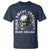 Skull Smoking T Shirt Blood Sweat Profanity Blue Collar - Wonder Print Shop