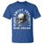 Skull Smoking T Shirt Blood Sweat Profanity Blue Collar - Wonder Print Shop