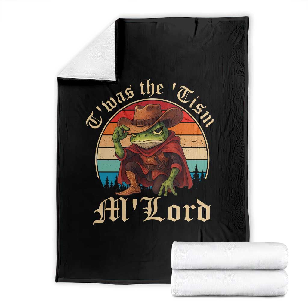 Funny Frog Autism Throw Blanket T'was The 'Tism M'Lord - Wonder Print Shop