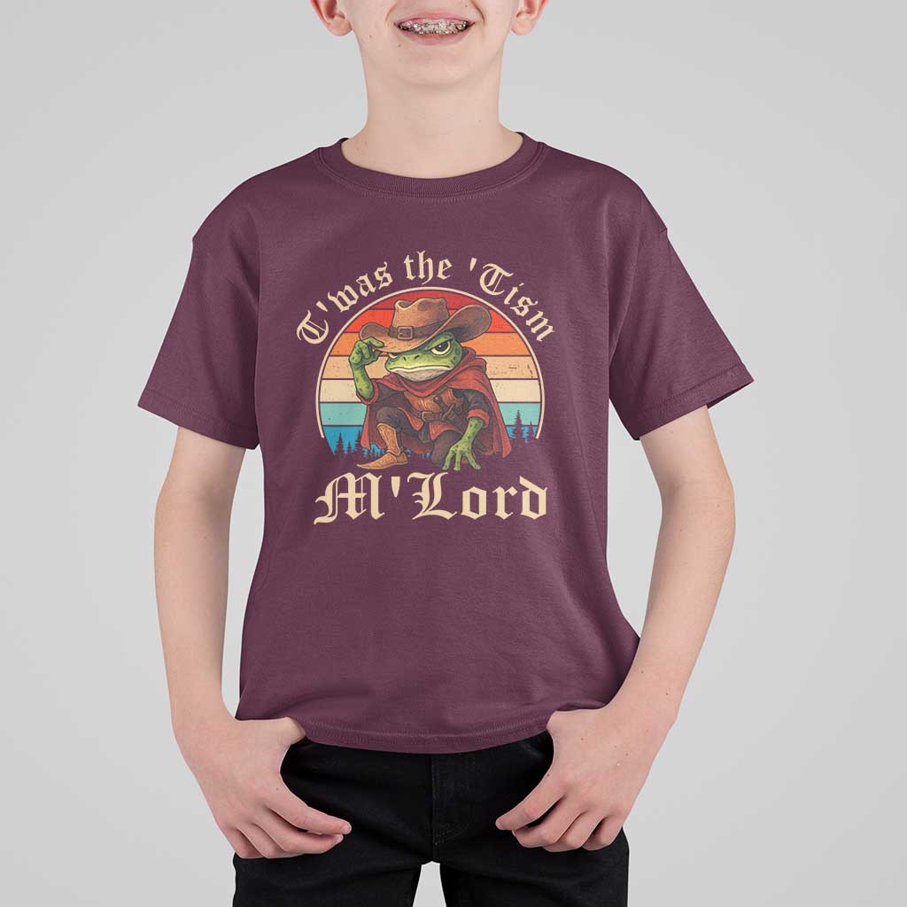 Funny Frog Autism T Shirt For Kid T'was The 'Tism M'Lord - Wonder Print Shop