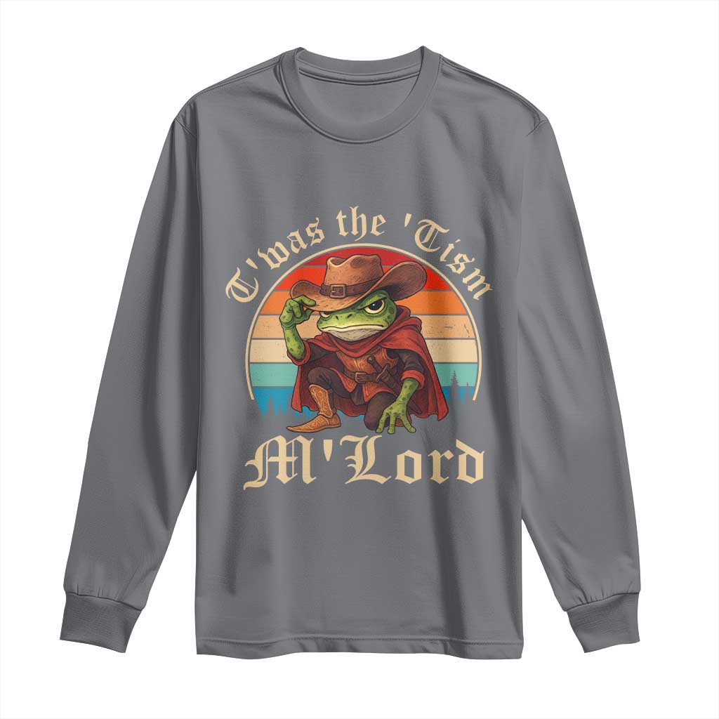 Funny Frog Autism Long Sleeve Shirt T'was The 'Tism M'Lord - Wonder Print Shop