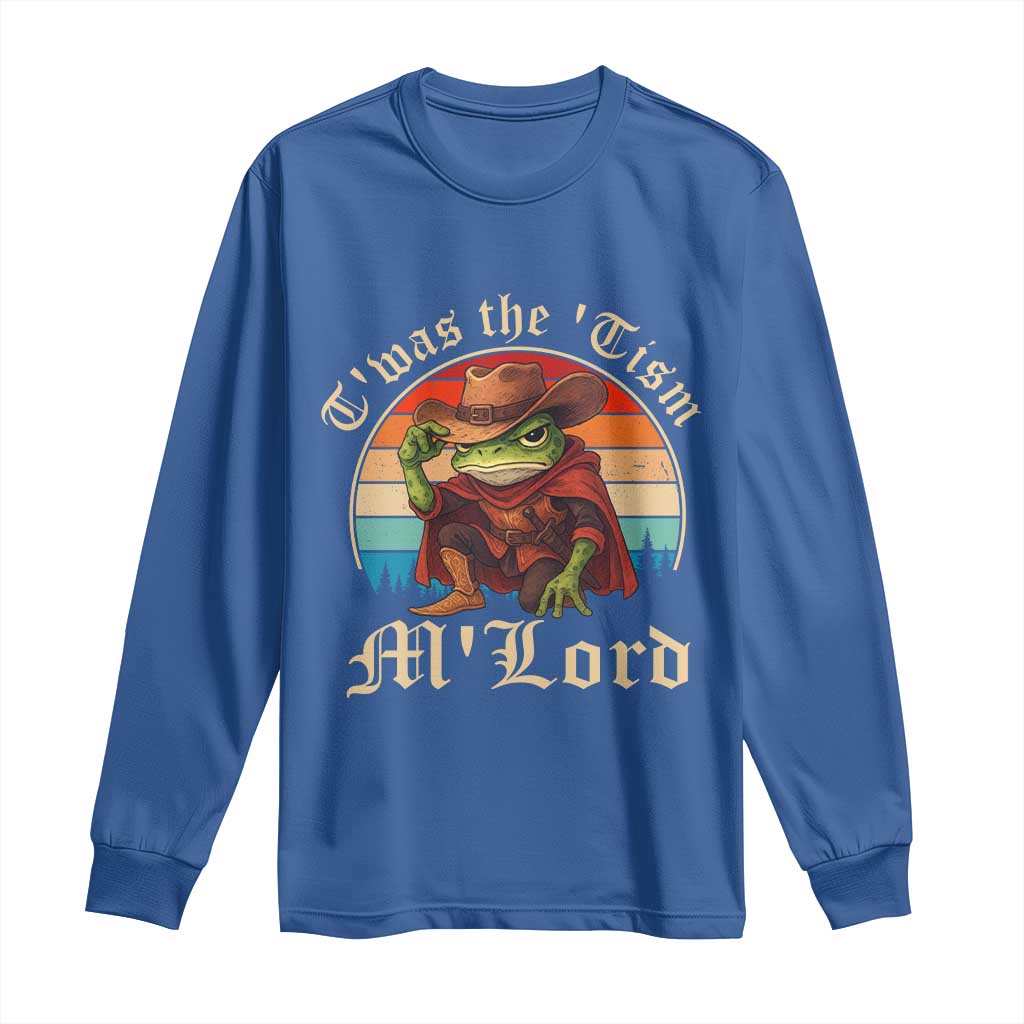 Funny Frog Autism Long Sleeve Shirt T'was The 'Tism M'Lord - Wonder Print Shop