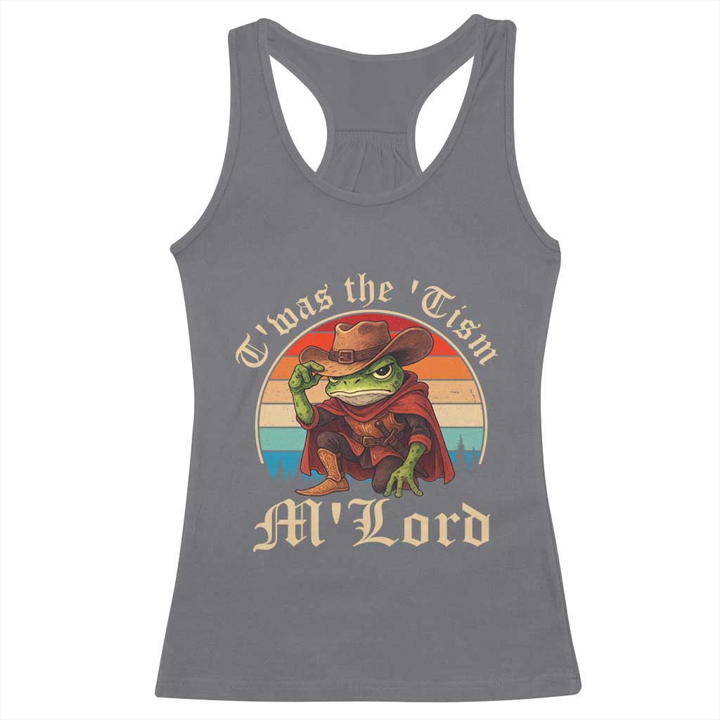Funny Frog Autism Racerback Tank Top T'was The 'Tism M'Lord - Wonder Print Shop
