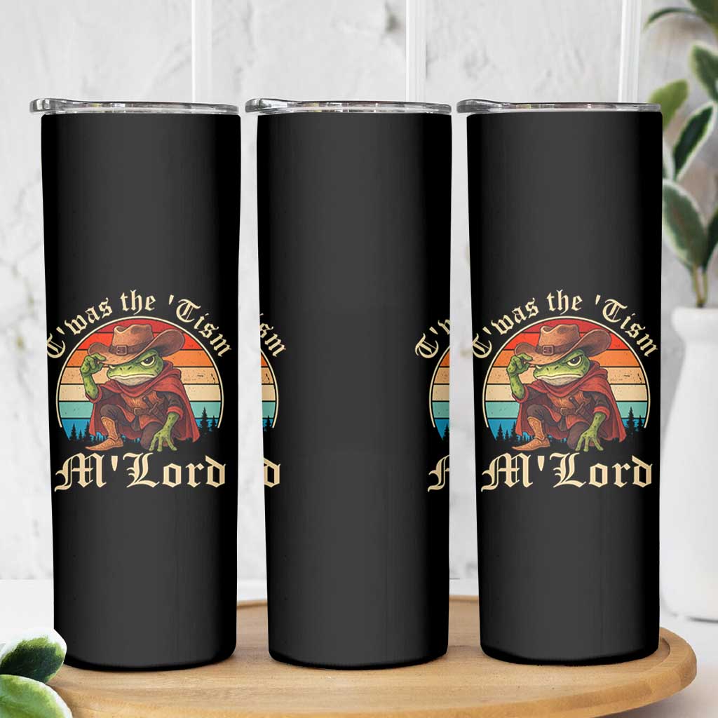 Funny Frog Autism Skinny Tumbler T'was The 'Tism M'Lord