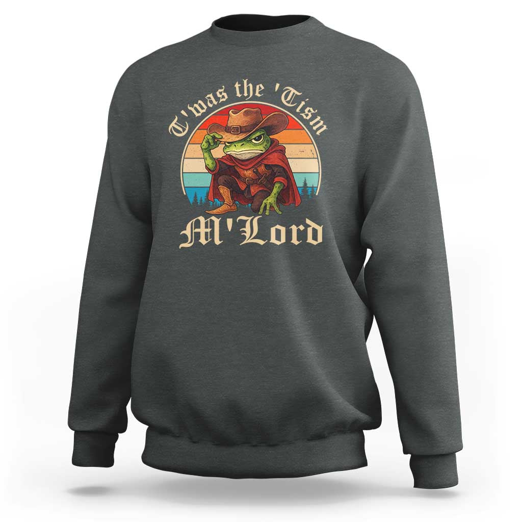 Funny Frog Autism Sweatshirt T'was The 'Tism M'Lord - Wonder Print Shop