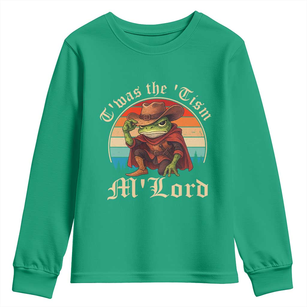 Funny Frog Autism Youth Sweatshirt T'was The 'Tism M'Lord - Wonder Print Shop
