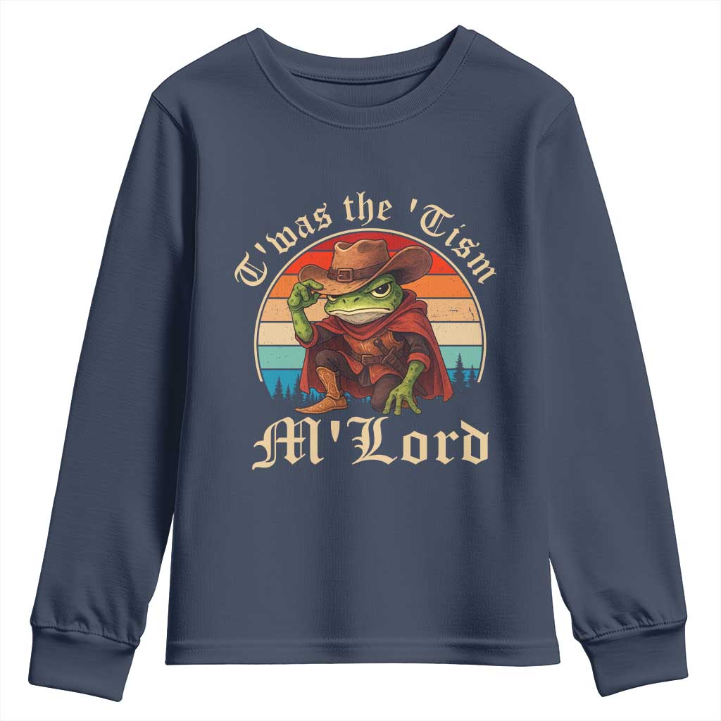 Funny Frog Autism Youth Sweatshirt T'was The 'Tism M'Lord - Wonder Print Shop