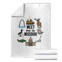 Meet Me in Missouri State Map Souvenir Throw Blanket