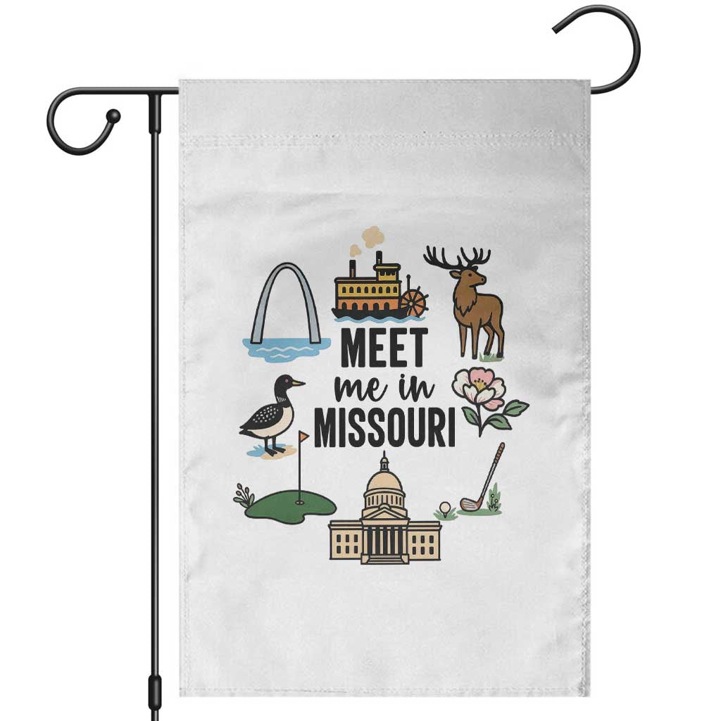 Meet Me in Missouri State Map Souvenir Garden Flag