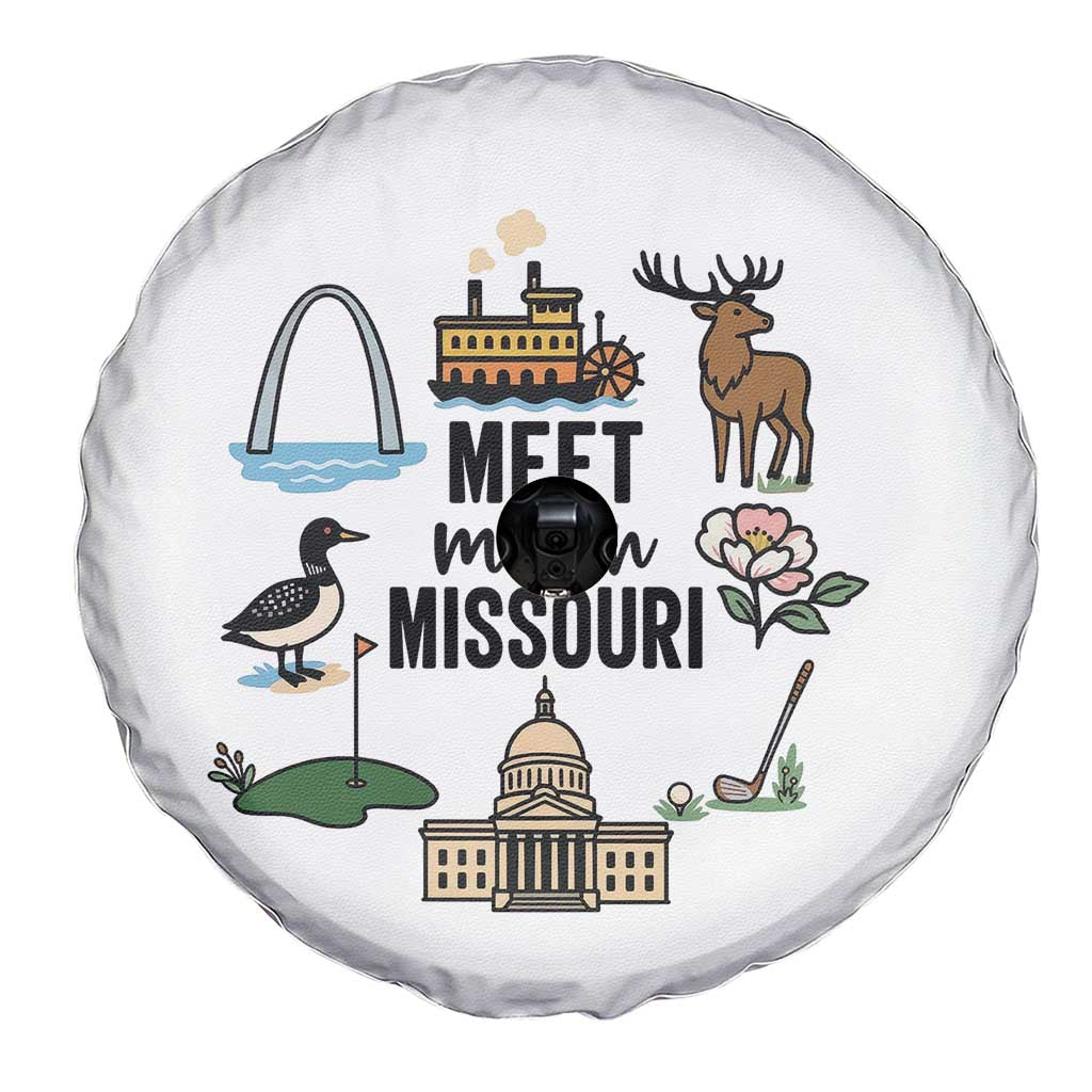 Meet Me in Missouri State Map Souvenir Spare Tire Cover