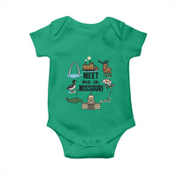 Meet Me in Missouri State Map Souvenir Baby Onesie