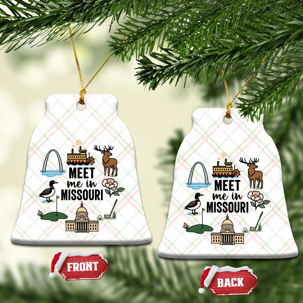 Meet Me in Missouri State Map Souvenir Ceramic Ornament