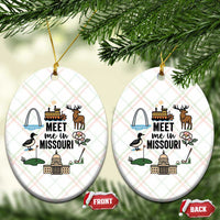 Meet Me in Missouri State Map Souvenir Ceramic Ornament
