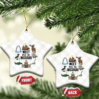 Meet Me in Missouri State Map Souvenir Ceramic Ornament
