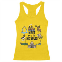 Meet Me in Missouri State Map Souvenir Racerback Tank Top