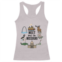 Meet Me in Missouri State Map Souvenir Racerback Tank Top