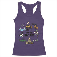 Meet Me in Missouri State Map Souvenir Racerback Tank Top
