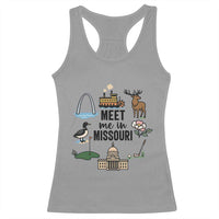 Meet Me in Missouri State Map Souvenir Racerback Tank Top