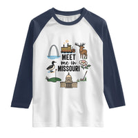 Meet Me in Missouri State Map Souvenir Raglan Shirt