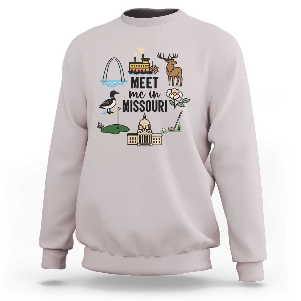 Meet Me in Missouri State Map Souvenir Sweatshirt