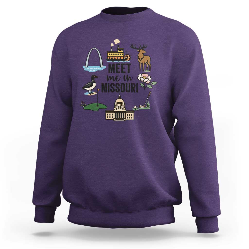 Meet Me in Missouri State Map Souvenir Sweatshirt