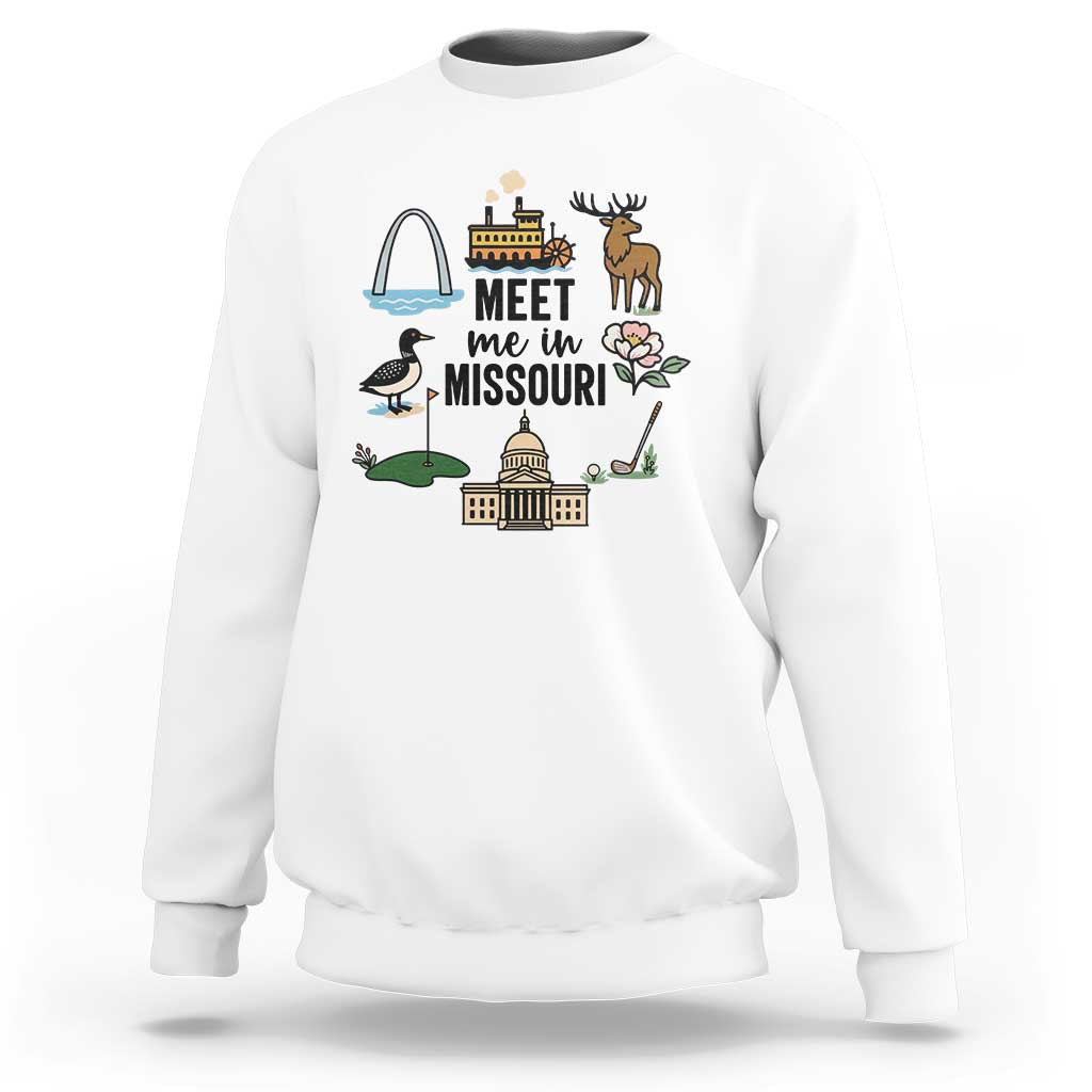 Meet Me in Missouri State Map Souvenir Sweatshirt