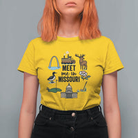 Meet Me in Missouri State Map Souvenir T Shirt For Women