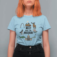 Meet Me in Missouri State Map Souvenir T Shirt For Women