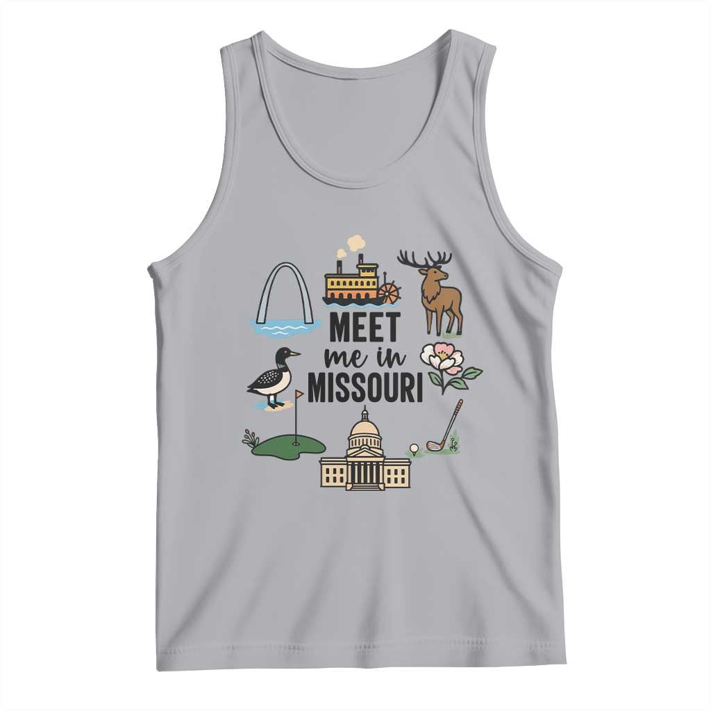 Meet Me in Missouri State Map Souvenir Tank Top