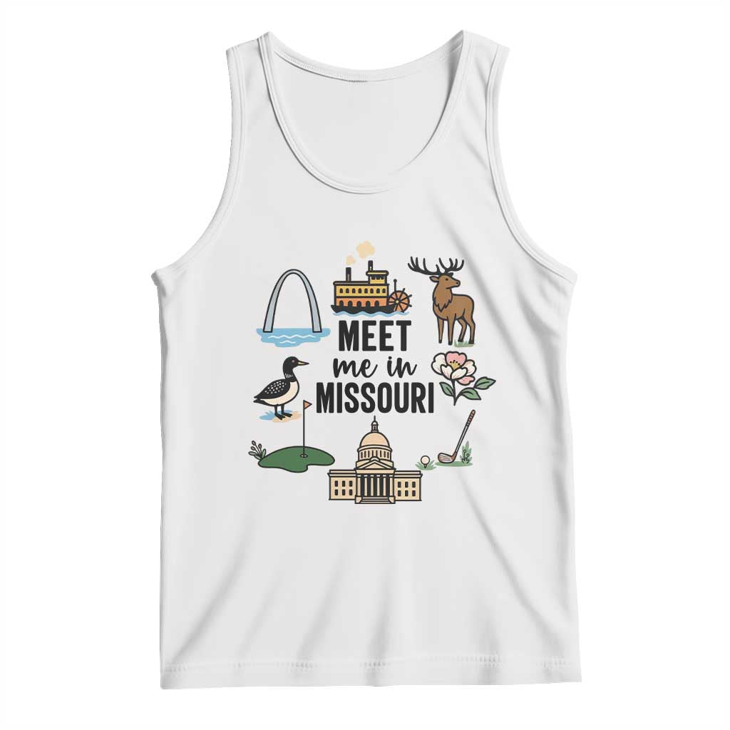 Meet Me in Missouri State Map Souvenir Tank Top