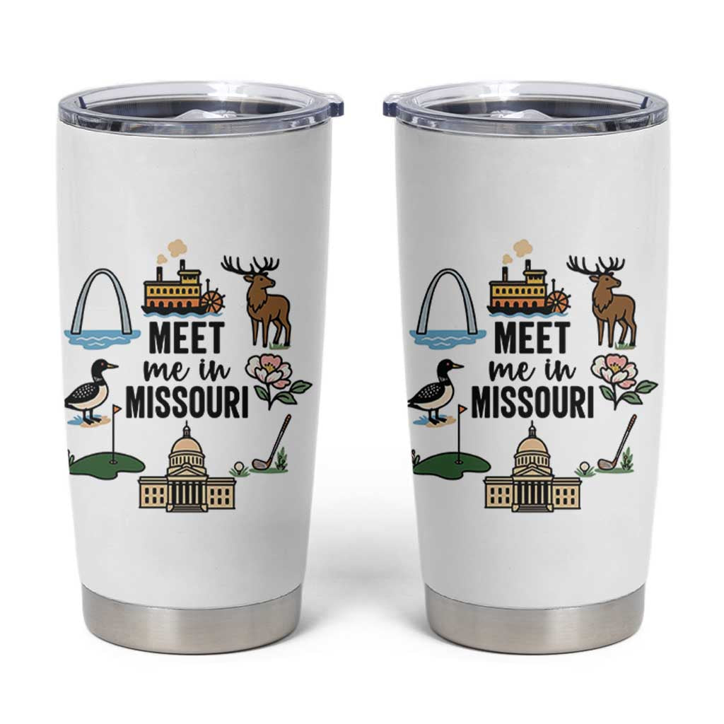 Meet Me in Missouri State Map Souvenir Tumbler Cup