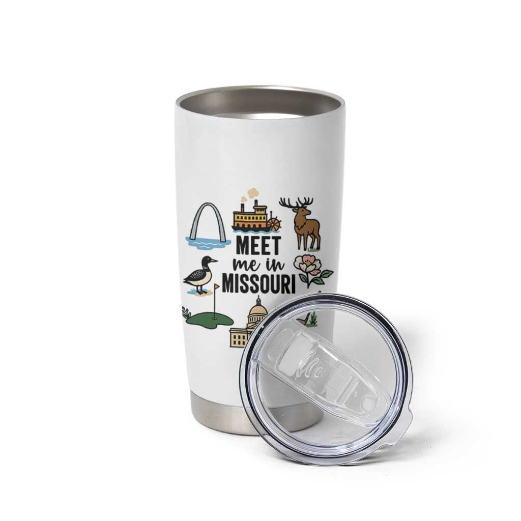 Meet Me in Missouri State Map Souvenir Tumbler Cup
