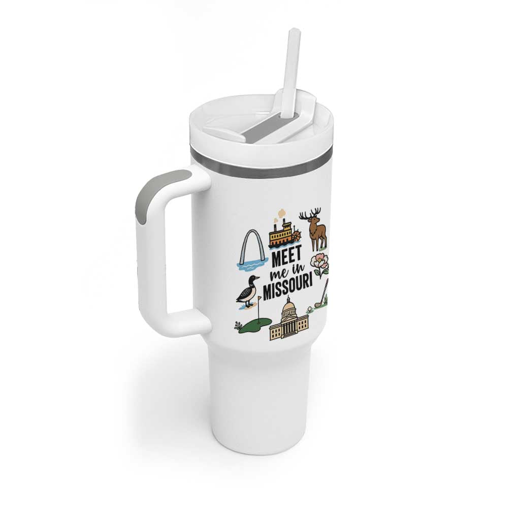 Meet Me in Missouri State Map Souvenir Tumbler With Handle