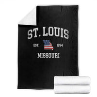 St. Louis Missouri MO Throw Blanket Vintage American Flag Missouri State