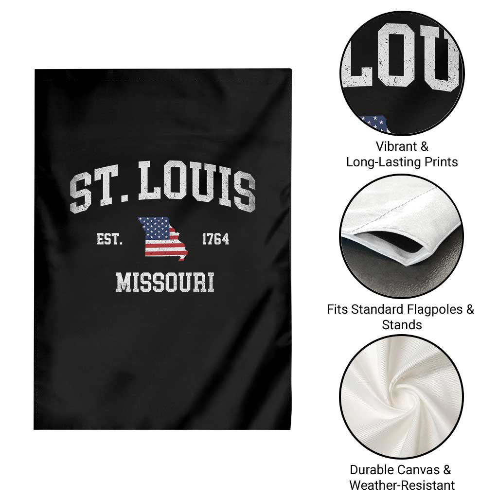 St. Louis Missouri MO Garden Flag Vintage American Flag Missouri State