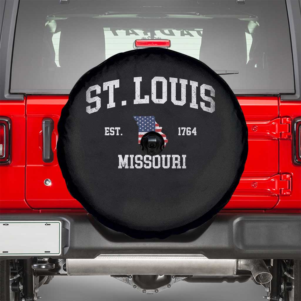 St. Louis Missouri MO Spare Tire Cover Vintage American Flag Missouri State