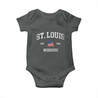 St. Louis Missouri MO Baby Onesie Vintage American Flag Missouri State