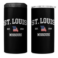 St. Louis Missouri MO 4 in 1 Can Cooler Tumbler Vintage American Flag Missouri State