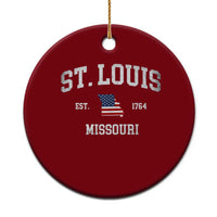 St. Louis Missouri MO Ceramic Ornament Vintage American Flag Missouri State