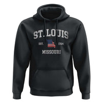 St. Louis Missouri MO Hoodie Vintage American Flag Missouri State