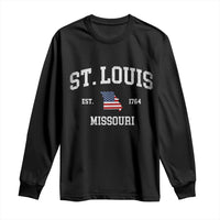 St. Louis Missouri MO Long Sleeve Shirt Vintage American Flag Missouri State